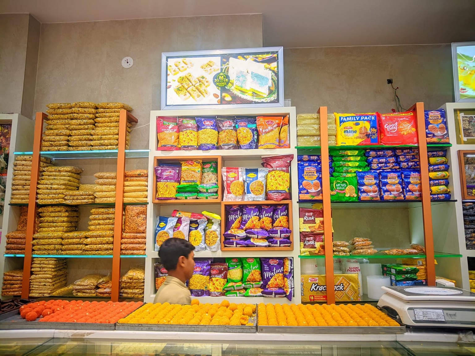Party and snacks section